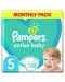 Бебешки пелени Pampers - Active Baby 5, 150 броя  - 4t