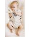 Бебешка дрънкалка BabyJem - Заек, 29 х 27 cm, светлосив - 5t