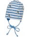 Бебешка шапка с UV 50+ защита Sterntaler - На магаренца, 41 cm, 4-5 месеца, синьо-бяла - 1t