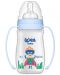 Бебешко шише с дръжки Wee Baby Classic Plus, 250 ml, синьо с момче - 1t