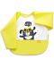 Бебешки лигавник с ръкави BabyJem - Мече, жълт - 1t