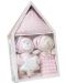 Бебешки комплект за сън Interbaby - Къщичка розова, 3 части - 2t