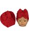 Бебешка шапка тип тюрбан NewWorld - Червена на звездички - 1t