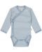 Бебешко боди на райе Bio Baby - Органичен памук, 68 сm, 4-6 месеца, синьо - 1t