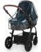 Бебешка количка 3 в 1 KinderKraft Xmoov - Трансформираща се, с кошница, синя - 9t