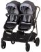 Бебешка количка за близнаци Chipolino - Дуо Смарт, сребърно сиво - 6t