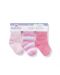 Бебешки чорапи Kikka Boo Stripes - Памучни, 6-12 месеца, розови - 1t