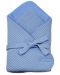 Бебешко плетено одеяло EKO - Синьо, 75 x 75 cm - 1t