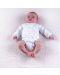 Боди Bio Baby - органичен памук, 68 cm, 4-6 месеца, бяло-синьо - 4t