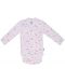 Боди Bio Baby - Органичен памук, 74 cm, 6-9 месеца, бяло-розово - 1t