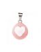 Медальон за бременни Bola - Розов с бяло сърце - 1t