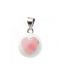 Медальон за бременни Bola - Бял с розово сърце - 1t