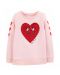 Блуза Carter's - Сърце с пайети, размер 4-5 години - 1t