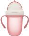 Чаша с Flip-top сламка Canpol babies - Matte Pastels,  210 ml, розова - 5t