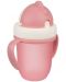 Чаша с Flip-top сламка Canpol babies - Matte Pastels,  210 ml, розова - 2t