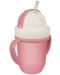 Чаша с Flip-top сламка Canpol babies - Matte Pastels,  210 ml, розова - 3t