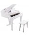 Детско електронно пиано Classic World - Бяло, с пейка - 1t