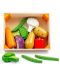 Дървен комплект Bigjings - Щайга за зеленчуци, с аксесоари - 2t