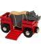 Дървена играчка Brio - Вагонче с носорог - 1t