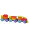 Дървено влакче за нанизване Cubika - Rainbow Express - 2t