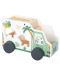 Дървена играчка Small Foot - Кола с животни за сортиране  - 2t