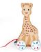 Дървена играчка за дърпане Janod - Жирафчето Софи - 2t