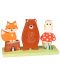 Дървена играчка за нанинзване Orange Tree Toys - Горски животни - 1t
