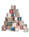Дървени кубчета Micki Pippi - Букви и цифри - 1t