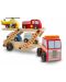 Дървена играчка Melissa & Doug - Автовоз на две нива с колички - 1t
