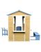Дървена детска къща Ginger Home - Бяло-синя - 4t
