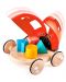 Дървена играчка за дърпане и сортиране HaPe International - Калинка - 2t