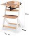 Дървено столче за хранене KinderKraft - Enock, сиво - 11t