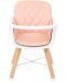 Дървено столче за храненe Kikka Boo - Woody, розово - 6t