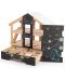 Дървена къща за кукли Bigjigs - Обзаведена, с отворен достъп - 4t