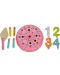 Дървена играчка Moni -  Торта Happy Birthday - 5t