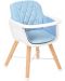 Дървено столче за храненe Kikka Boo - Woody, синьо - 5t