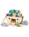 Дървен комплект фигурки Tender Leaf Toys - Ноев ковчег с животни - 1t