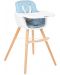 Дървено столче за храненe Kikka Boo - Woody, синьо - 1t