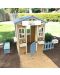 Дървена детска къща Ginger Home - Бяло-синя - 9t