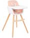 Дървено столче за храненe Kikka Boo - Woody, розово - 1t