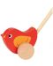 Дървена играчка за бутане Goki - Птиче - 1t