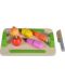 Дървена играчка Moni - Дъска за рязане със зеленчуци - 1t