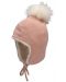 Детска зимна шапка с помпон Sterntaler - Момиче, 55 cm, 4-6 години, розова - 1t