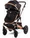 Детска комбинирана количка 3в1 Lorelli - Lora Set, Luxе Black - 4t