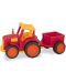 Детска играчка Battat - Трактор с ремарке, червен - 1t