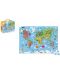 Детски пъзел в куфар Janod - Карта на света, 300 части - 2t