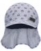 Детска лятна шапка с платка с UV 50+ защита Sterntaler - С котвички, 47 cm, 9-12 месеца, сива - 3t
