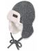 Детска зимна шапка-ушанка Sterntaler 43 cm, 5-6 месеца, сива - 1t