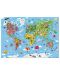 Детски пъзел в куфар Janod - Карта на света, 300 части - 3t
