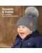Детска зимна шапка KeaBabies - 6-36 месеца, сива, 2 броя - 3t